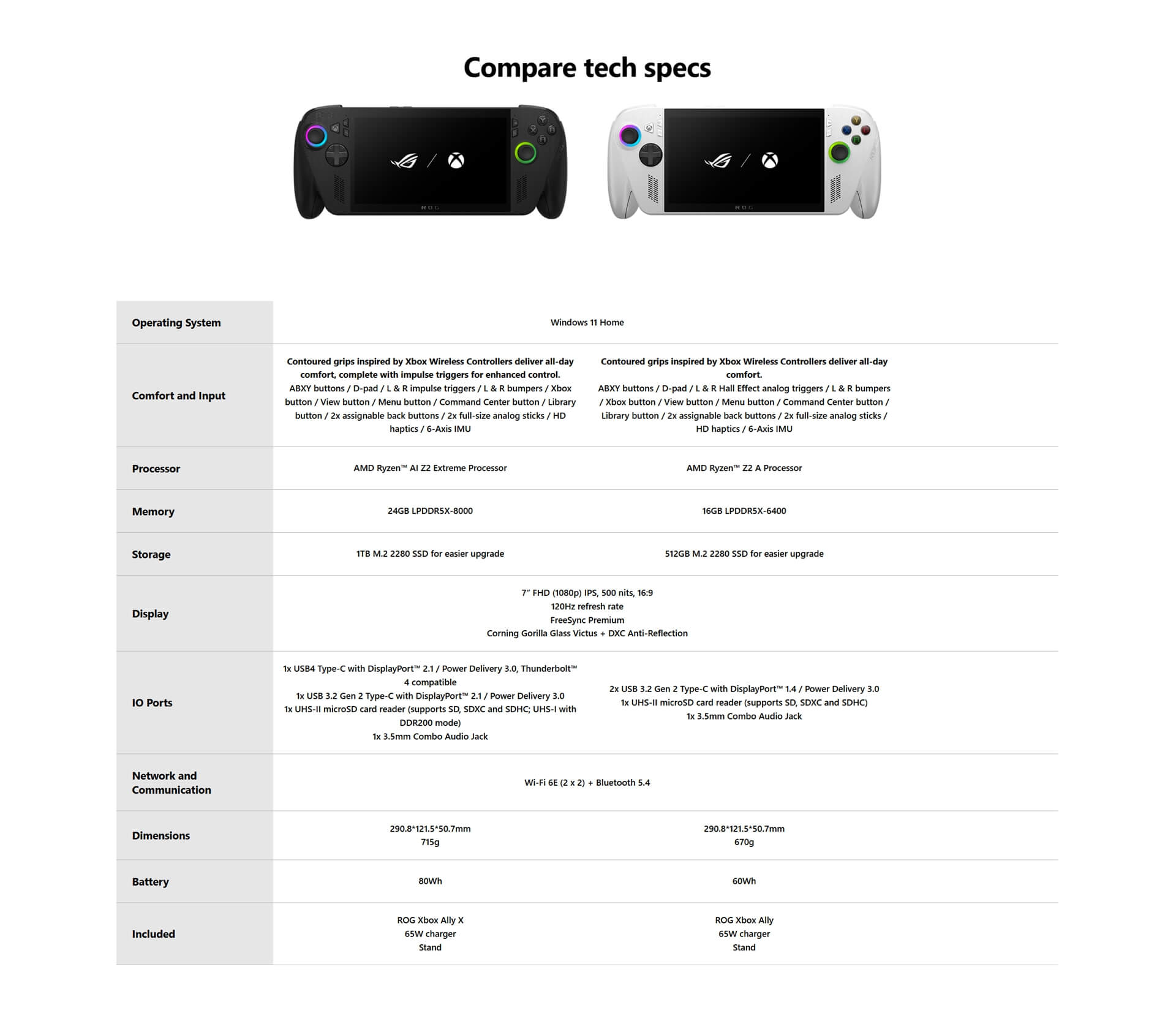 ROG XBOX ALLY X Gaming Handheld