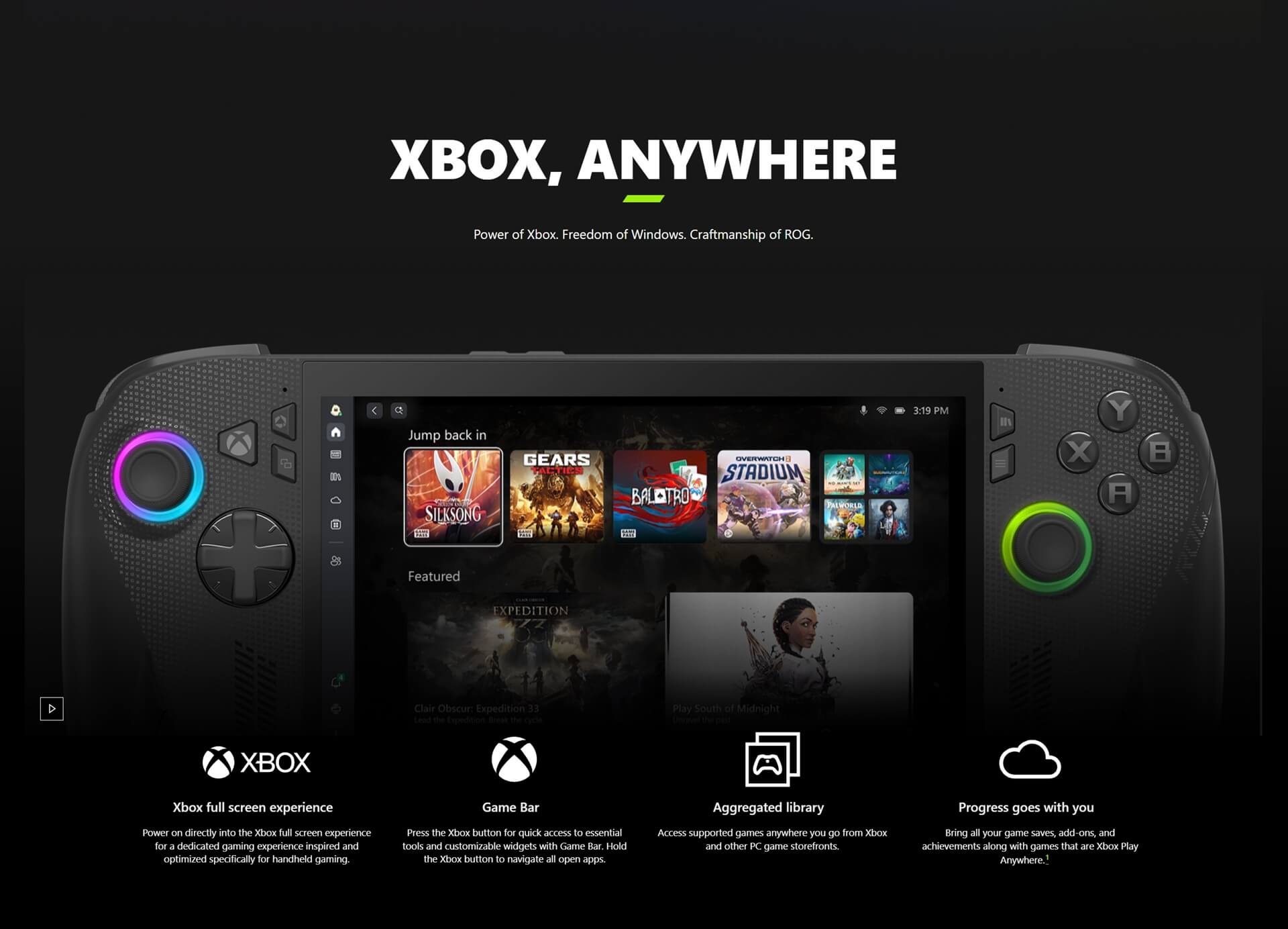 ROG XBOX ALLY X Gaming Handheld