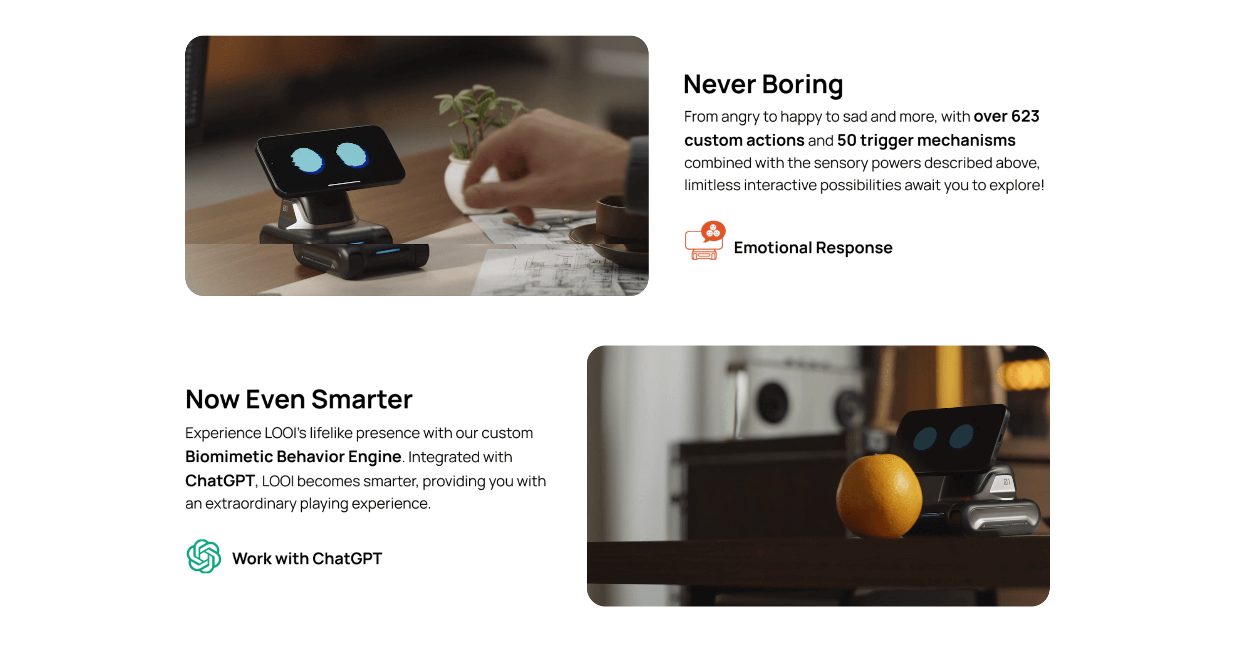 LOOI Robot Turn Your Smartphone into a Desktop Robot